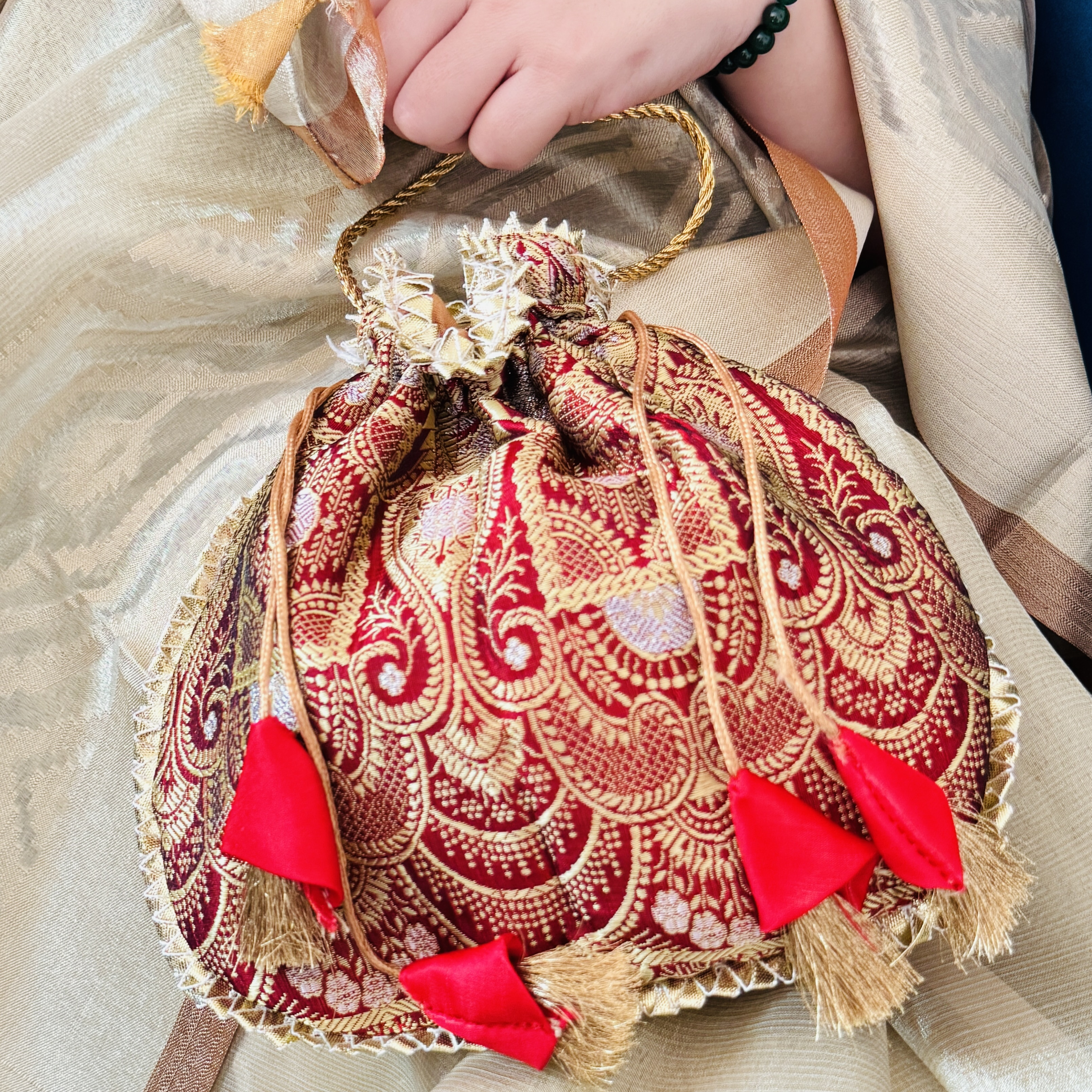 Banarasi Silk Potli - Pattern Two