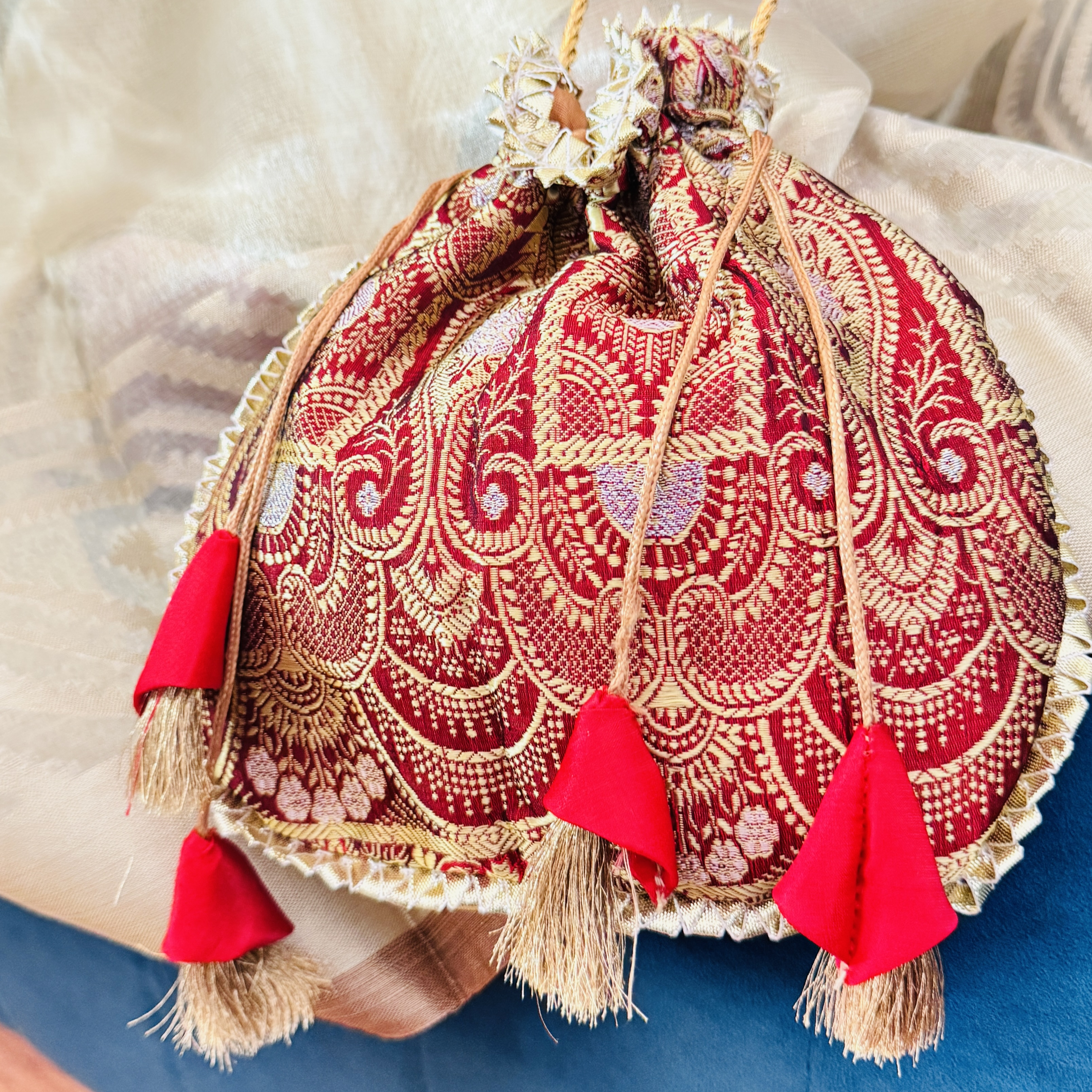 Banarasi Silk Potli - Pattern Two