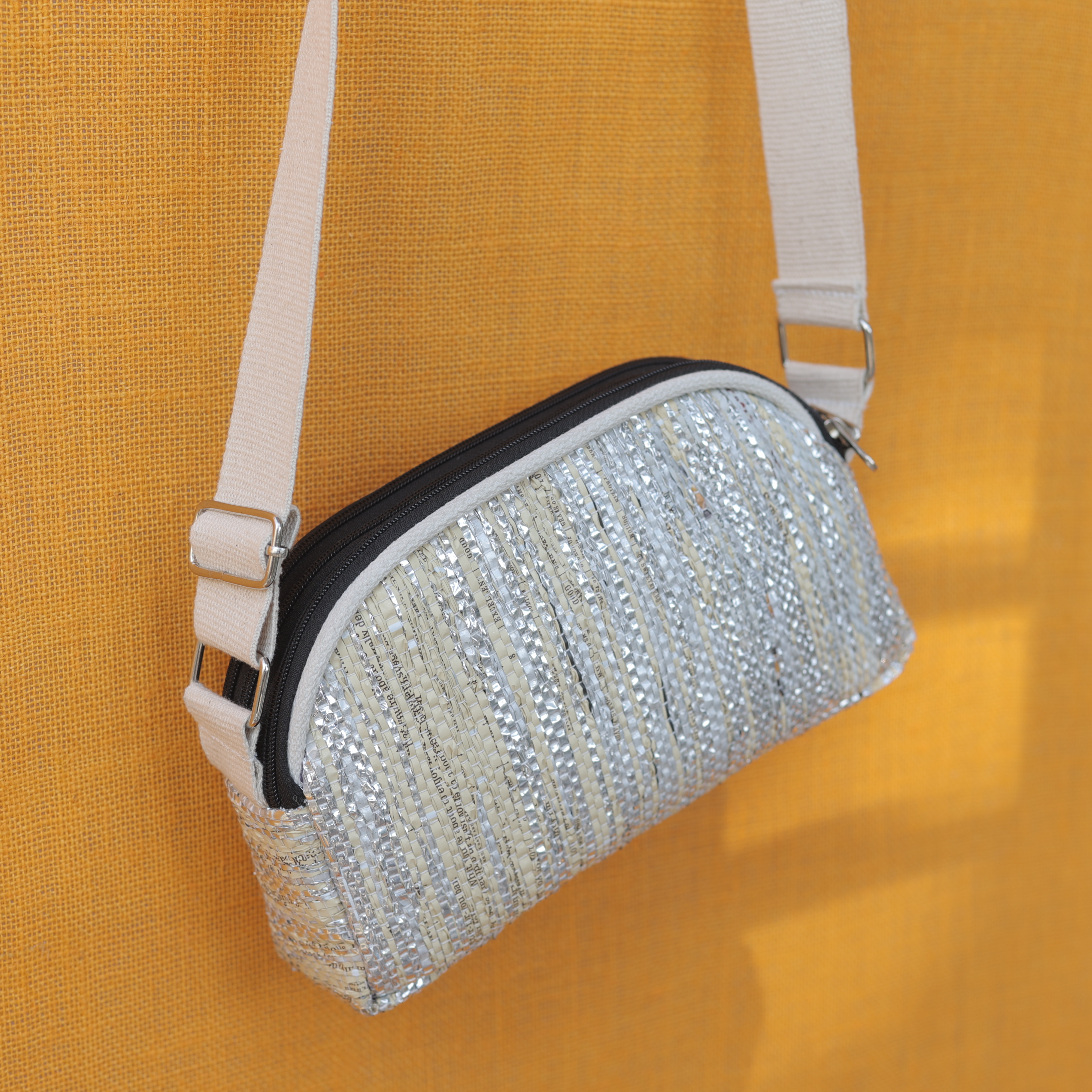 Sling Bag Green Silver